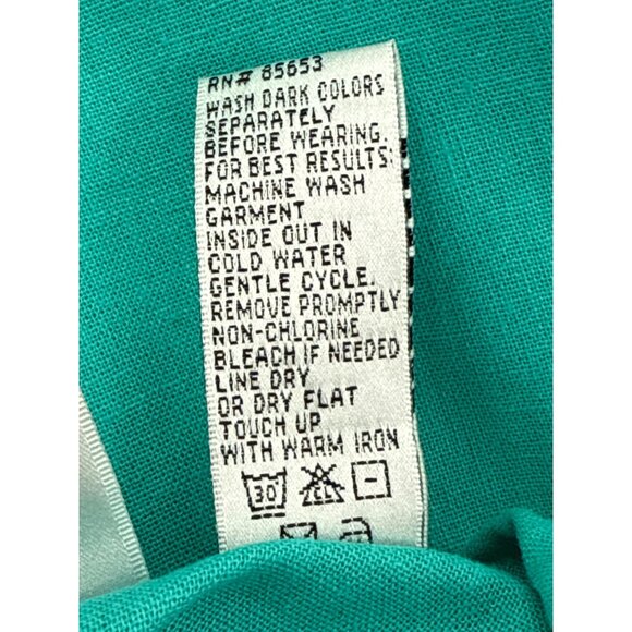 Napa Valley Womens Turquoise Embroidered Button-Up Blouse IX - Picture 7 of 8